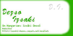 dezso izsaki business card